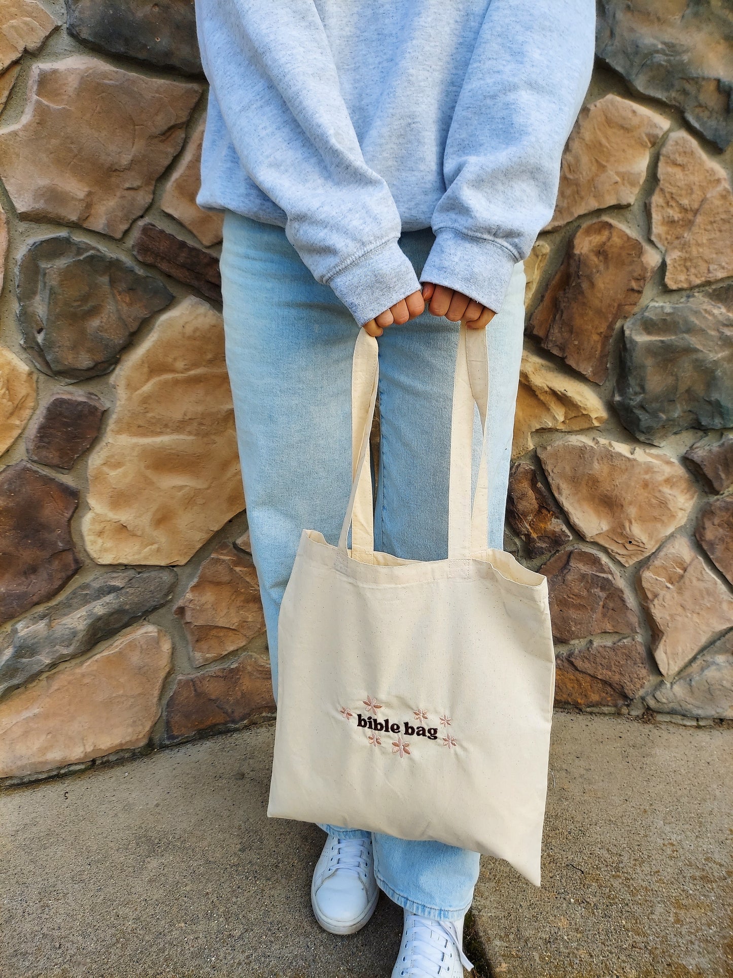 Bible Bag / Embroidered Tote Bag