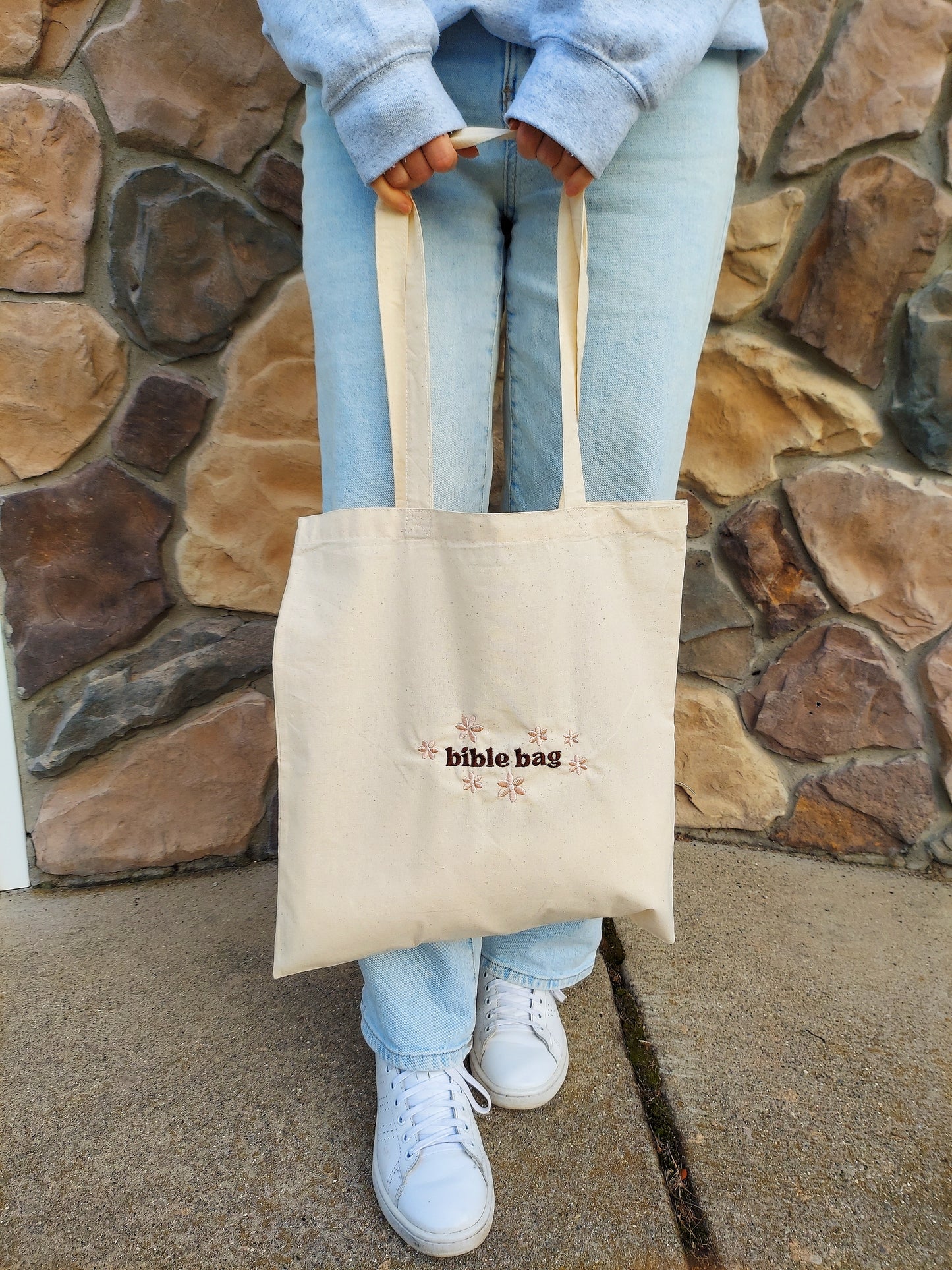 Bible Bag / Embroidered Tote Bag
