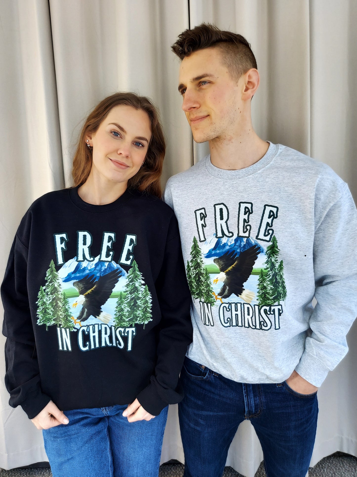 Free in Christ Crew / Gray