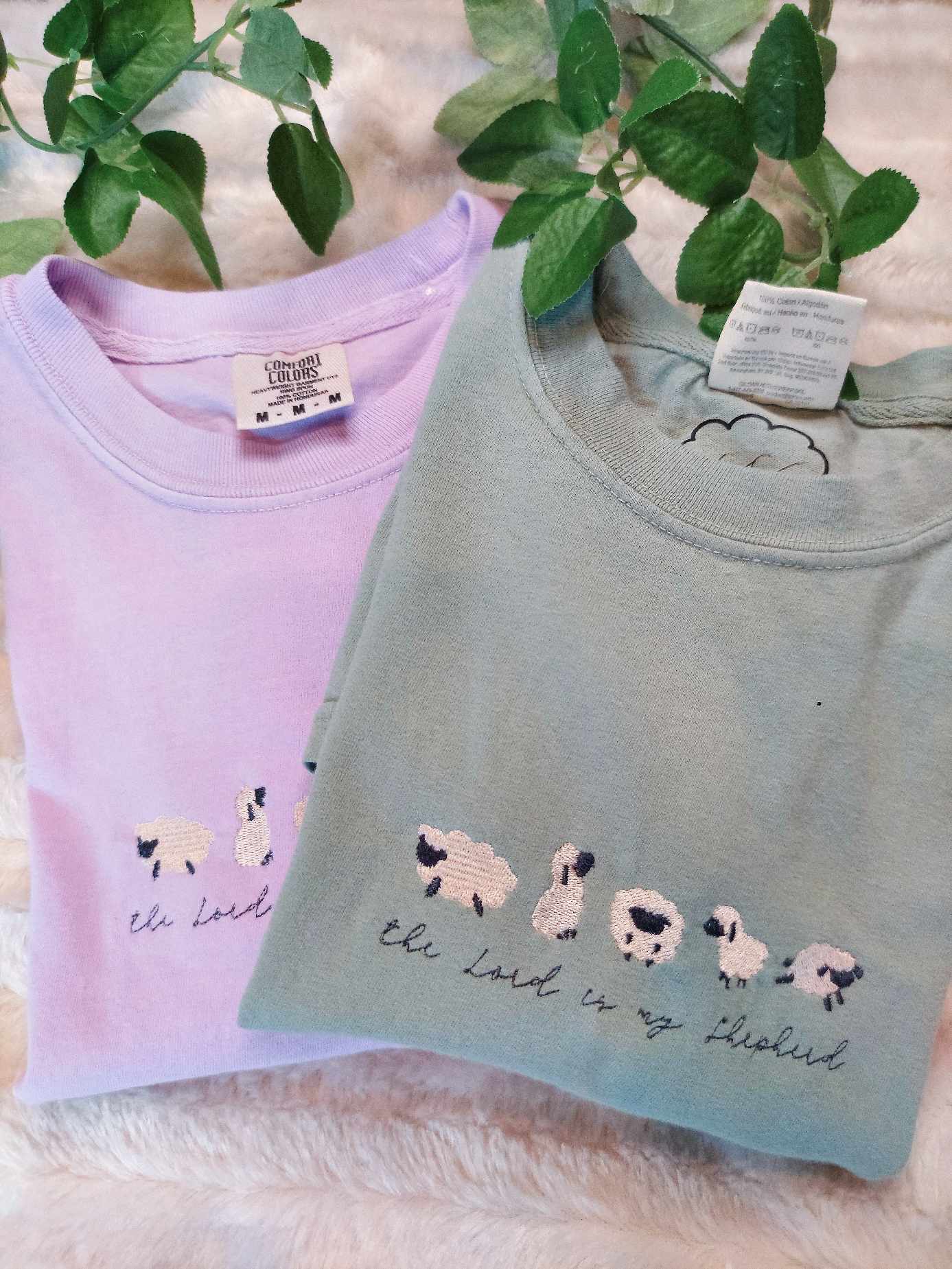 The Lord Is My Shepherd Embroidered Tee / Green