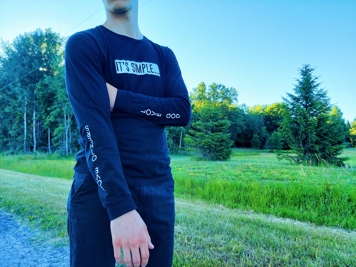 It's Simple Long Sleeve Tee / Black