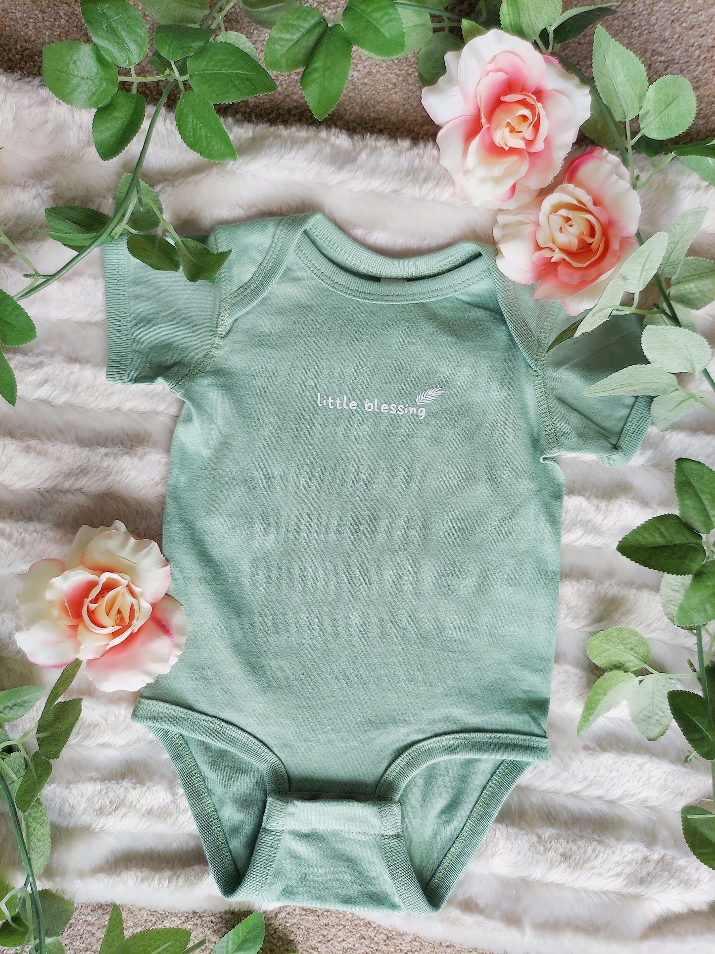 Little Blessing Baby Onesie / Green
