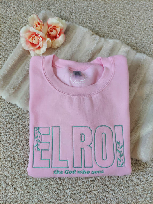 El Roi Embroidered Crew / Pink