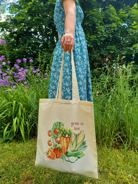 Grow In Love / Produce Tote Bag