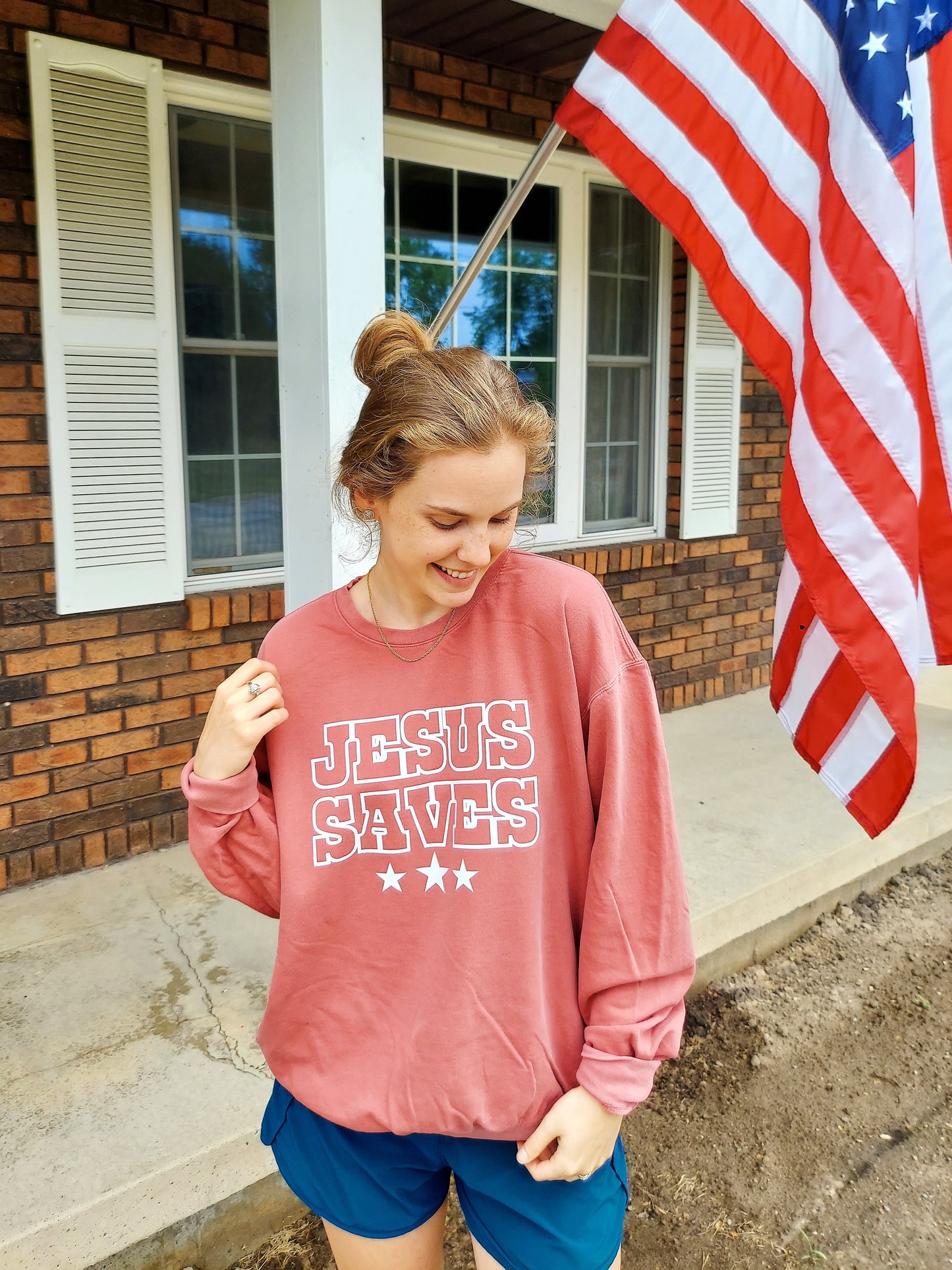 Jesus Saves Crew / Red