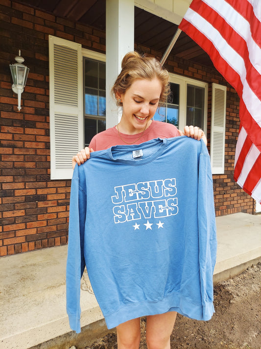 Jesus Saves Crew / Denim