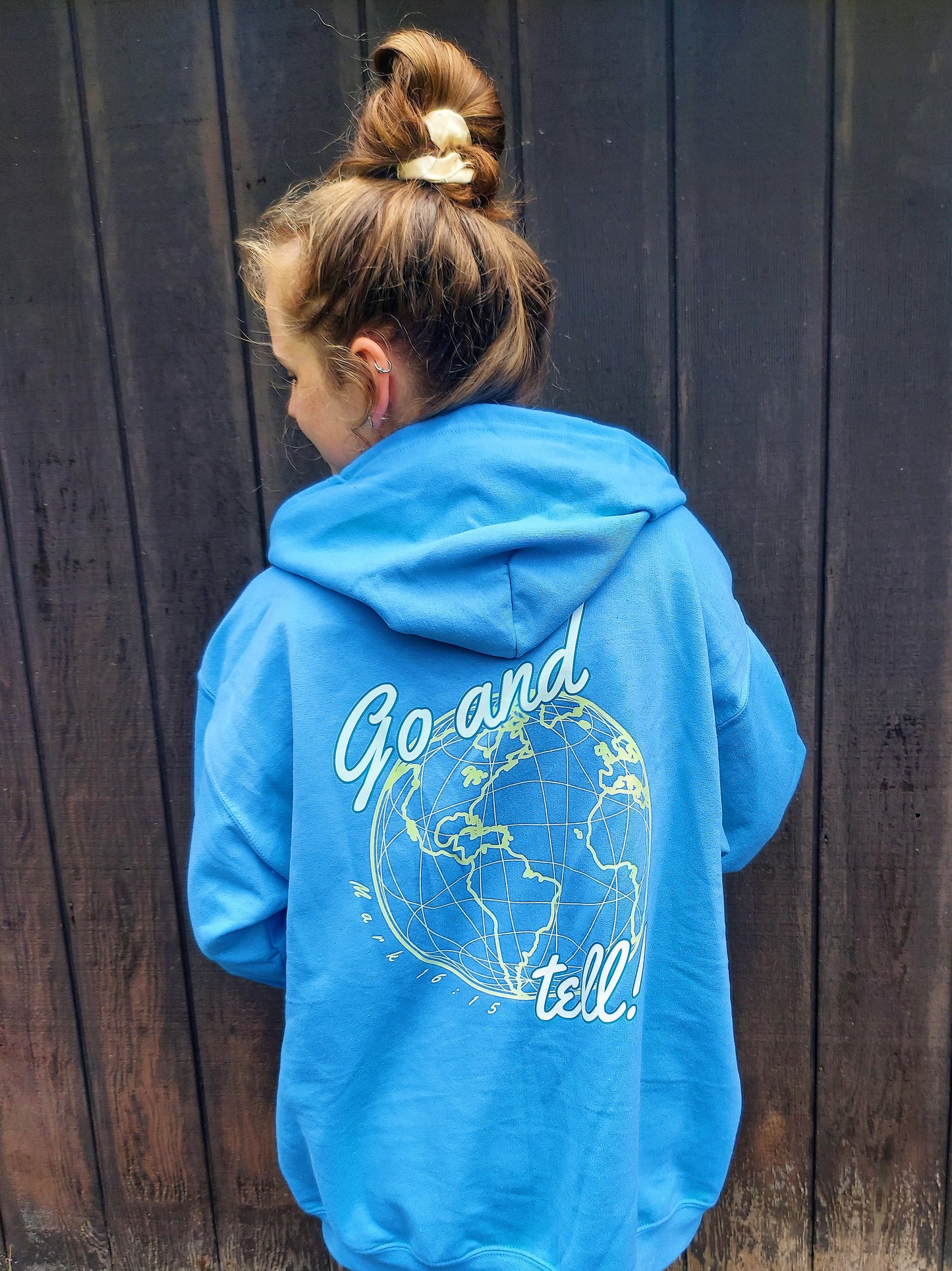 Go & Tell Full Zip Hoodie / Blue