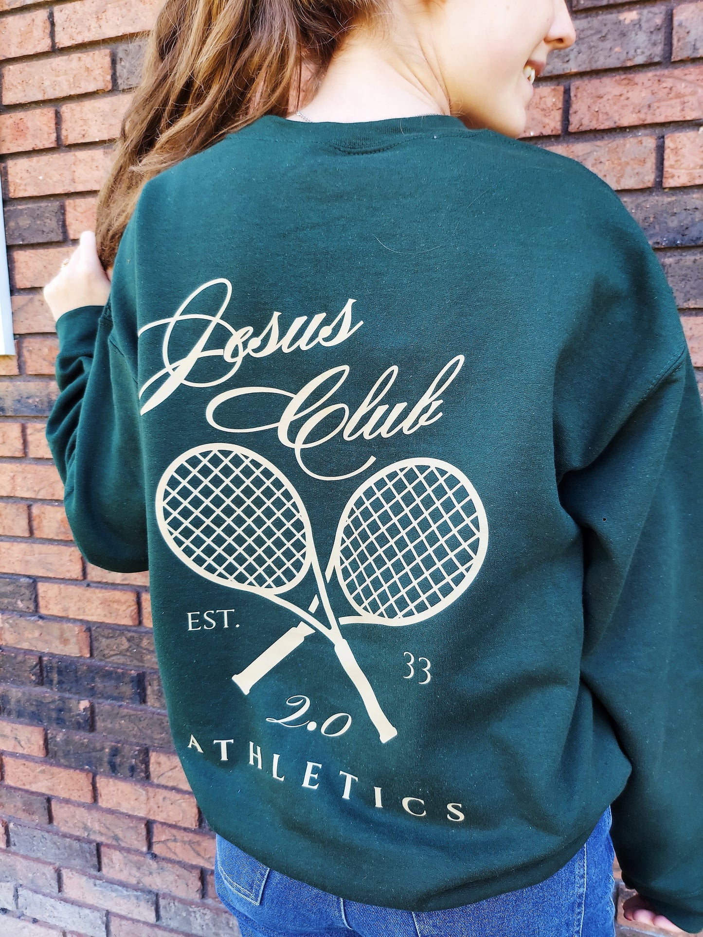 Jesus Club 2.0 Embroidered Crew / Green