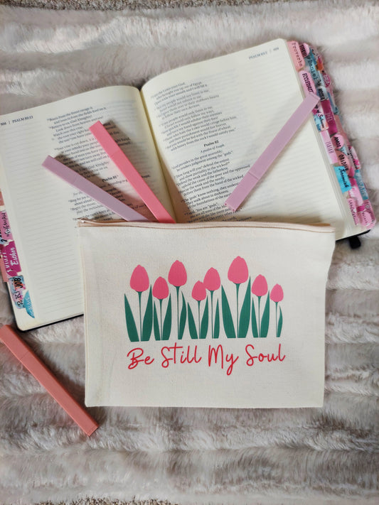 Be Still My Soul / Canvas Pencil Pouch