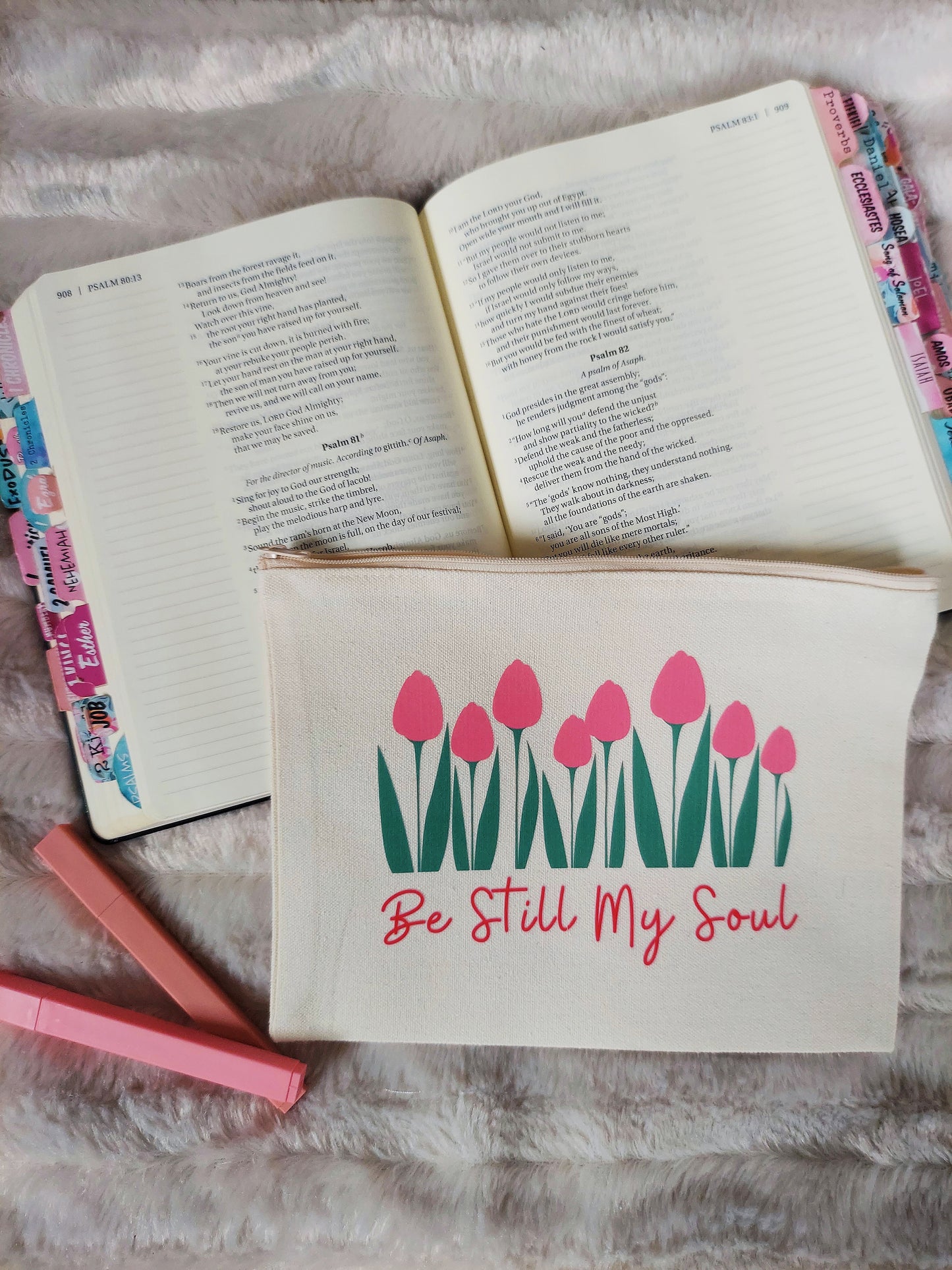 Be Still My Soul / Canvas Pencil Pouch