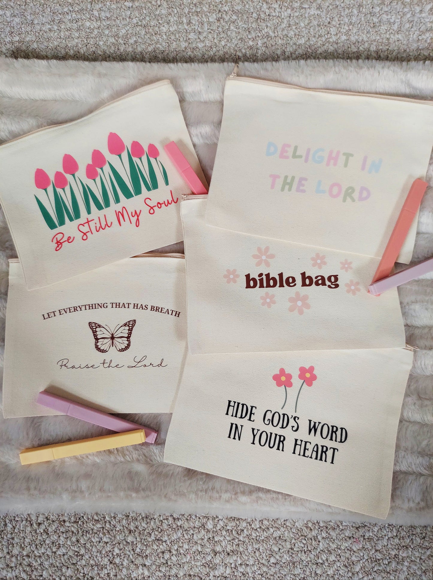 Let Everything Let Has Breath Praise The Lord / Canvas Pencil Pouch