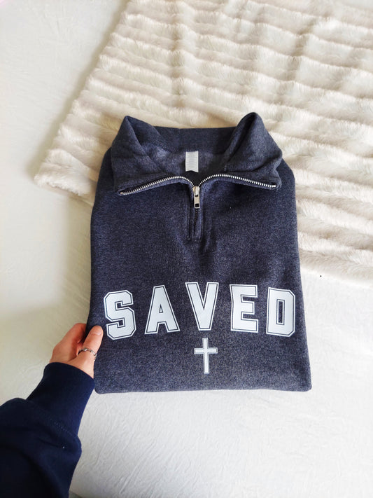 SAVED 1/4 Zip / Gray