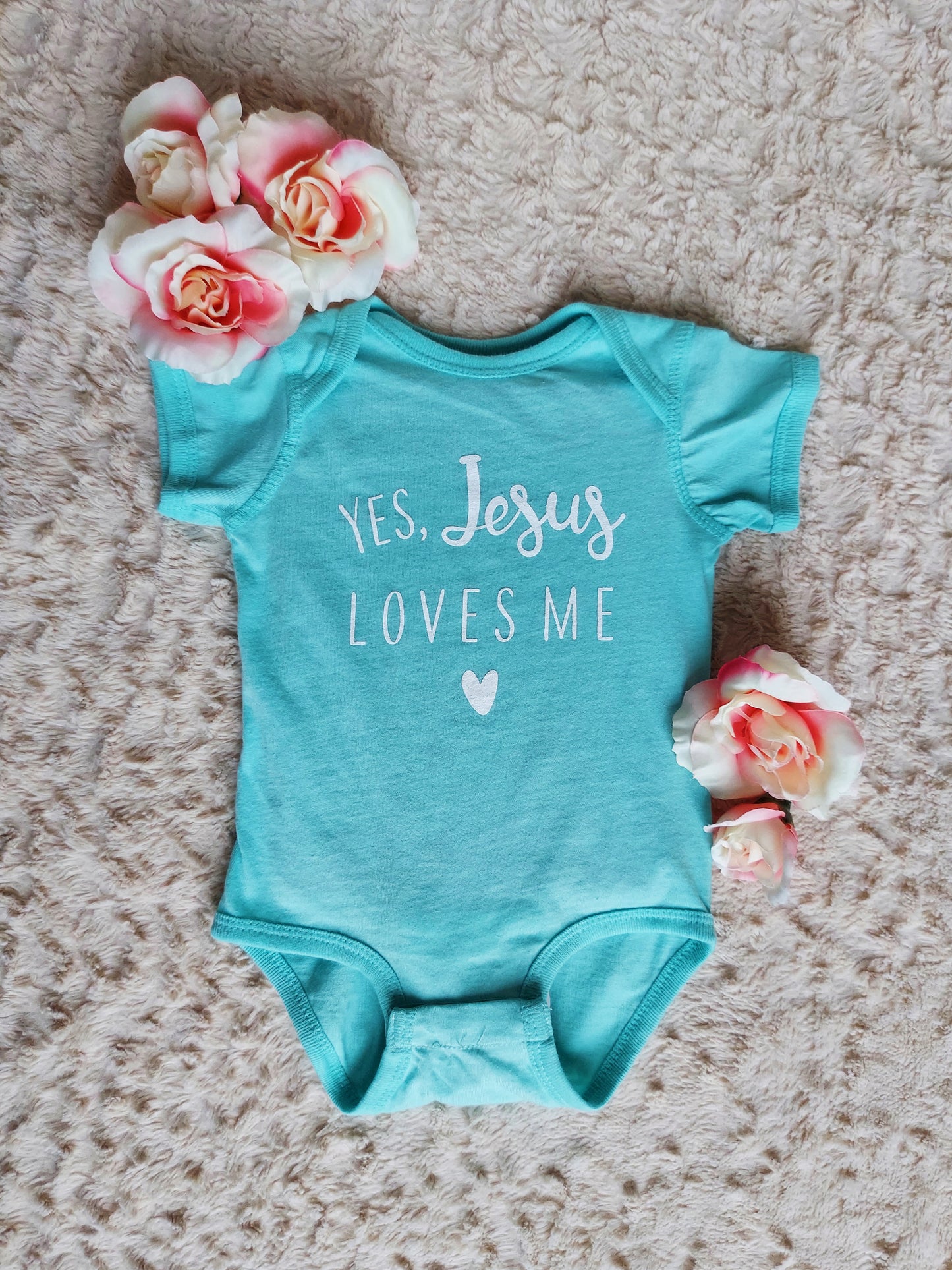 Yes, Jesus Loves Me Baby Onesie / Pink