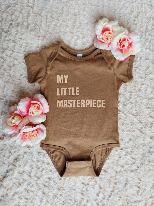 Little Masterpiece Baby Onesie / Brown