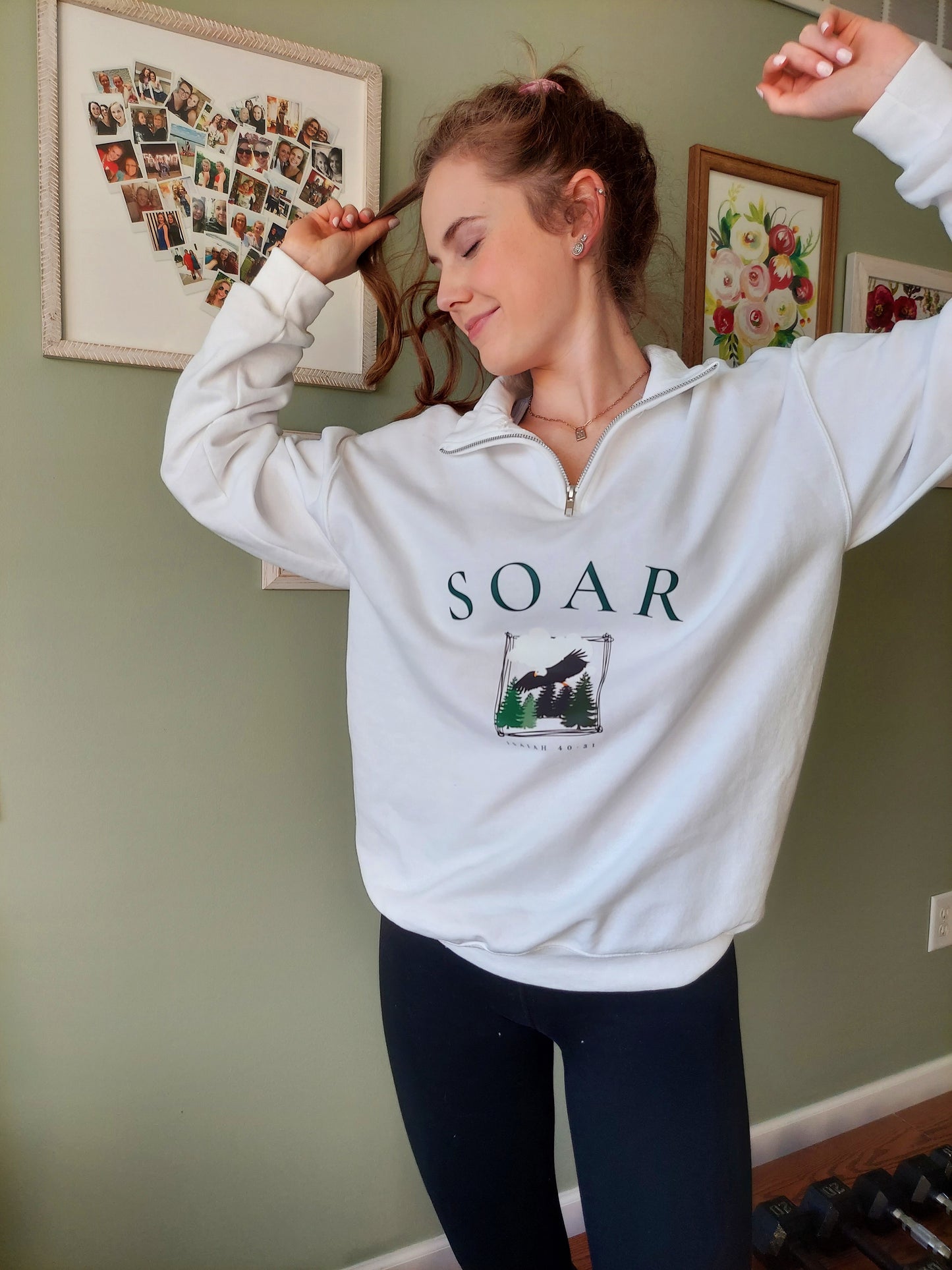 Soar 1/4 Zip / White