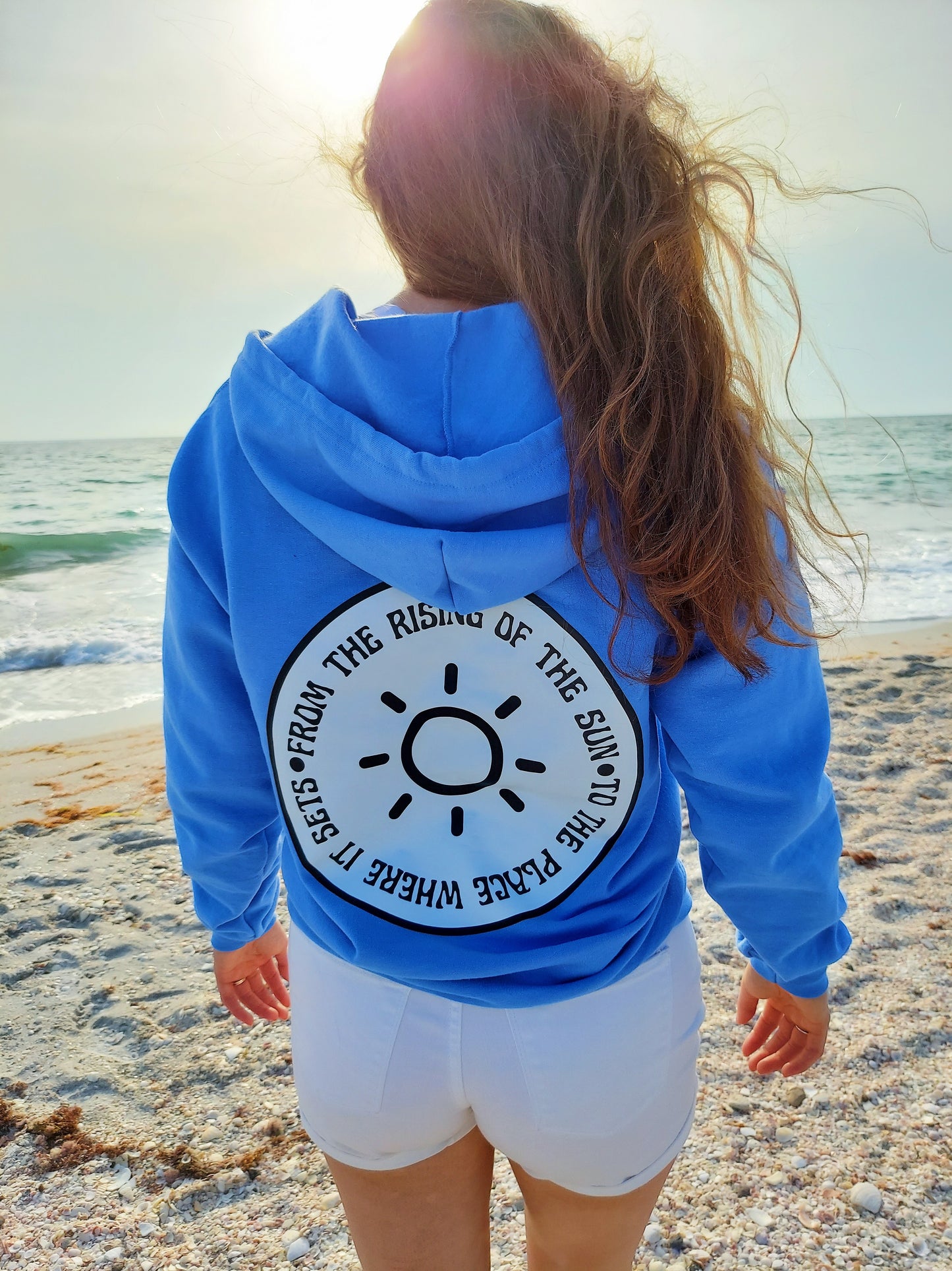 From The Rising Of The Sun Full Zip Hoodie / Blue